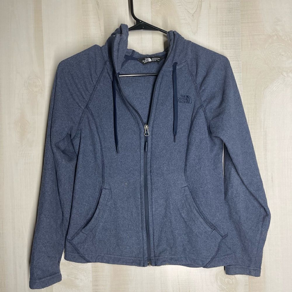 The North Face blue heather long sleeve jacket, size XS‎